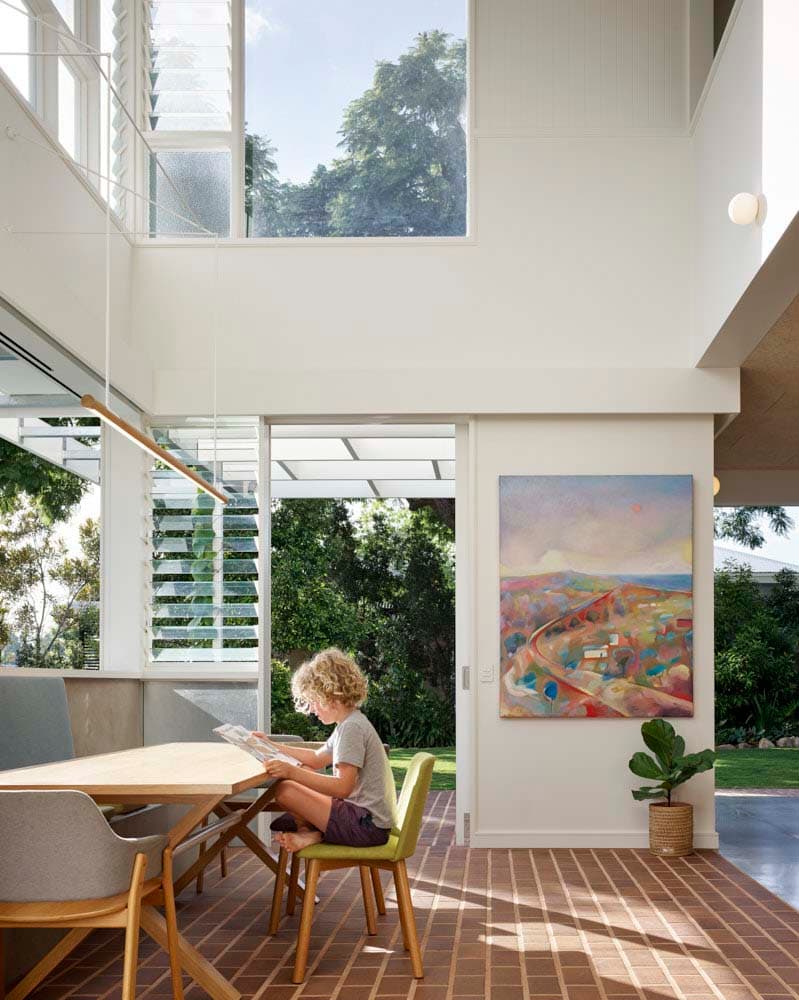 Study nook at Perimeter House, built by Brisbane custom home builders Bluebird Design & Build